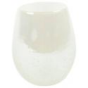 Vase Ivy Vulcan Pearl White transparante glazen vaas 18x23 cm